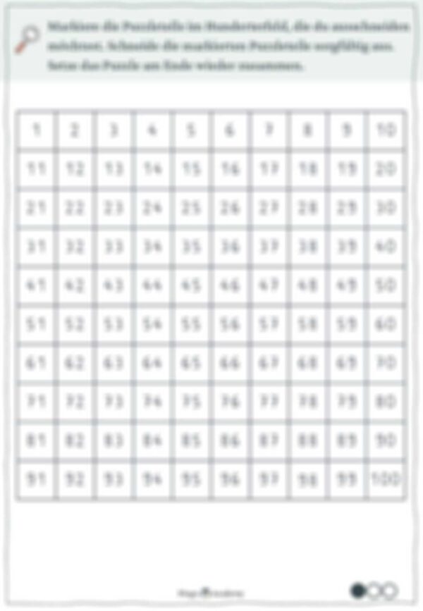 Hundertertafel - Puzzle