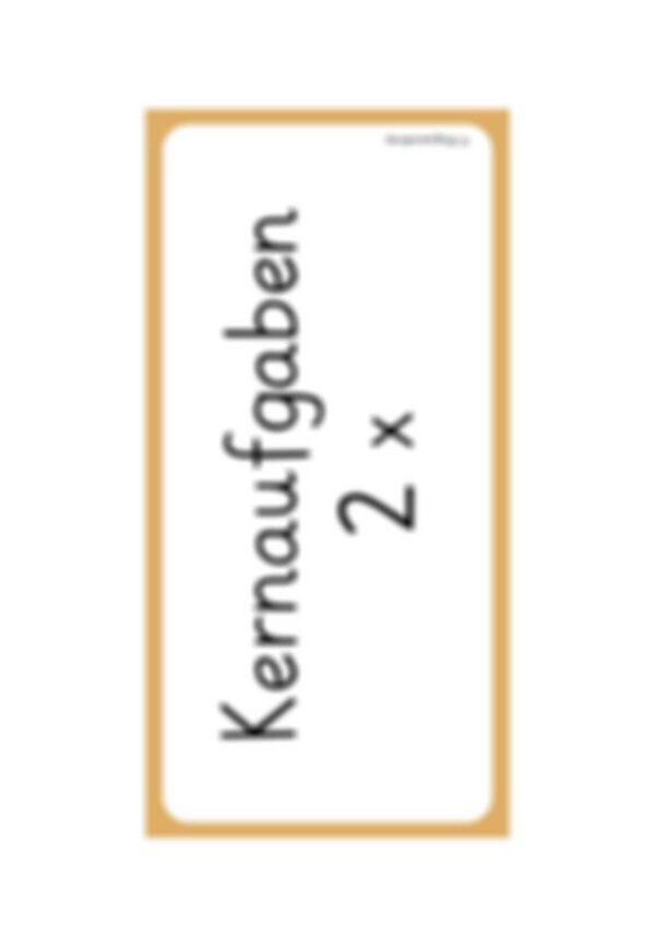 Kernaufgaben der Multiplikation - Tafelmaterial